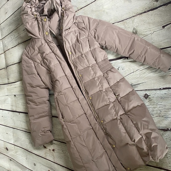 Cole Haan Box Quilt Down Puffer Coat 